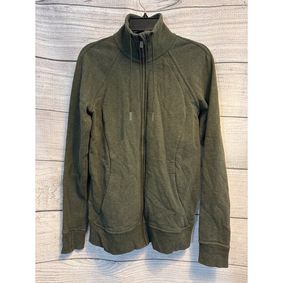 Lululemon Hudle and Hustle Jacket Heathered Camo Green Size 8 - Picture 1 of 3